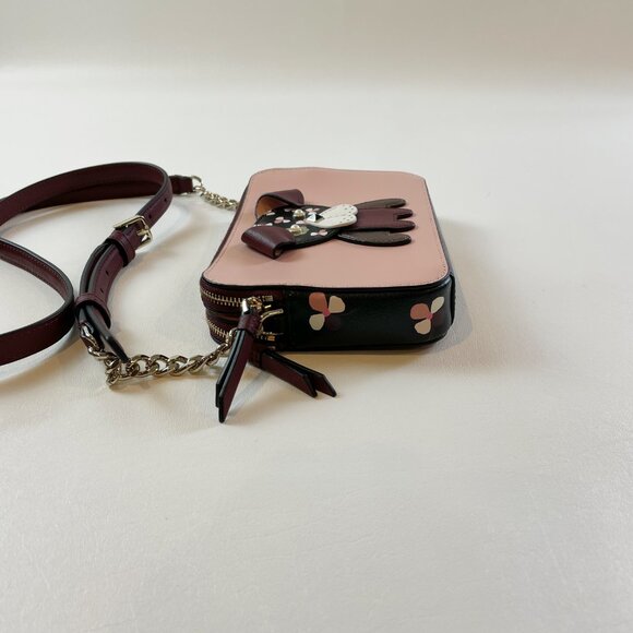 NEW Kate Spade Crossbody Floral Pup Cherrywood - Picture 5 of 11